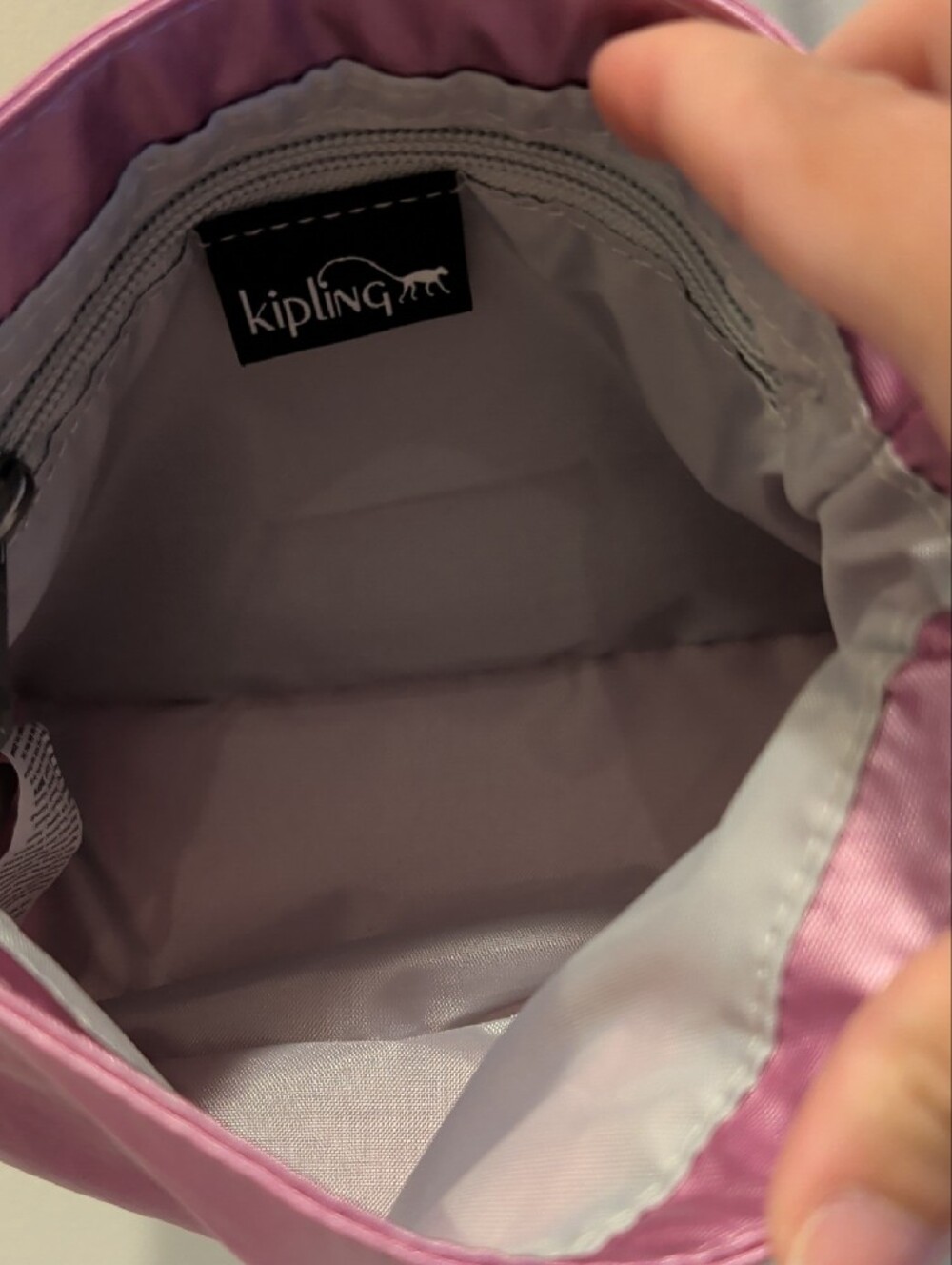 Kipling Pink Metallic Crossbody Shoulder Bag - Picture 5 of 7